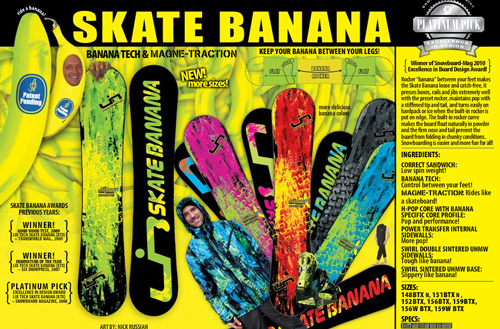 nakoming Ophef schuifelen Snowboard Review: 09-10 Lib Tech Skate Banana BTX – Shayboarder.com